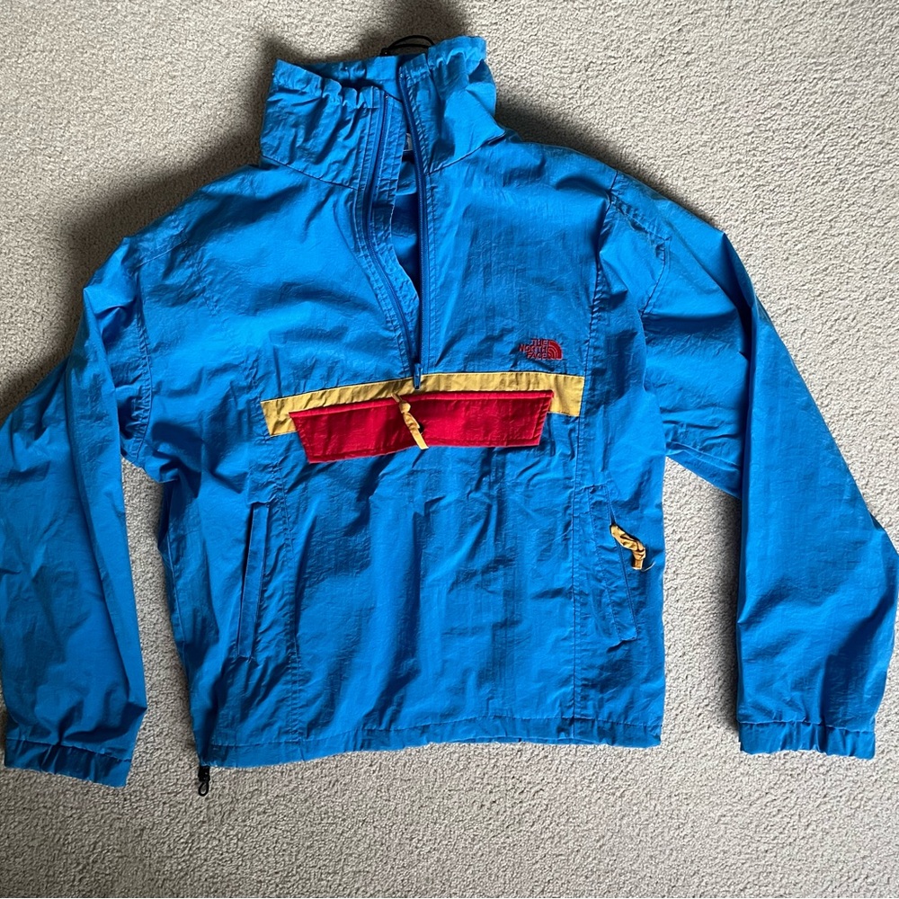 The north face retro blue windbreaker